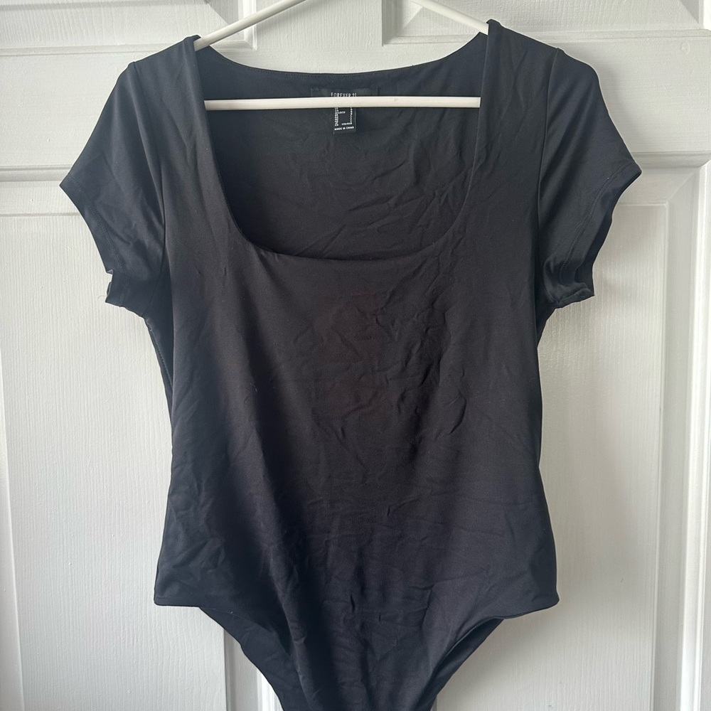Black Short Sleeve Bodysuit